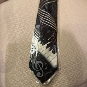 Musical Note Black Tie